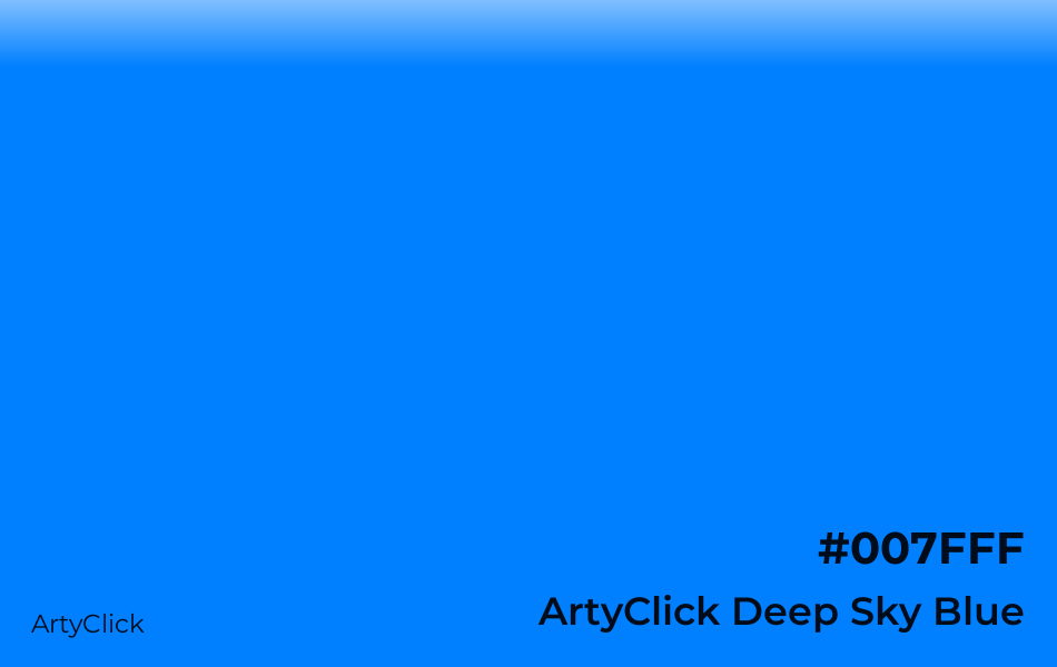ArtyClick Deep Sky Blue #007FFF