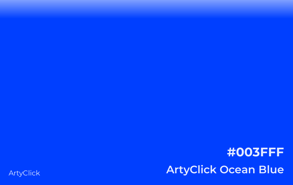 ArtyClick Ocean Blue #003FFF
