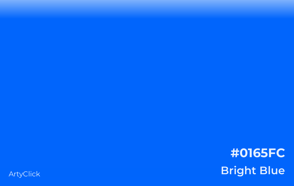 Bright Blue #0165FC