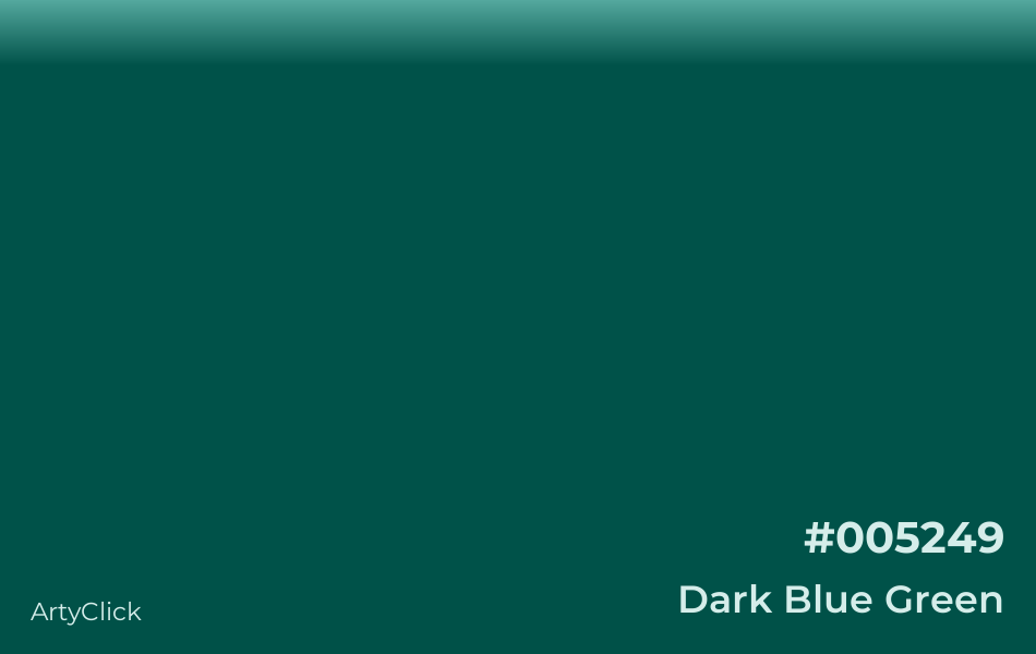 Dark Blue Green #005249