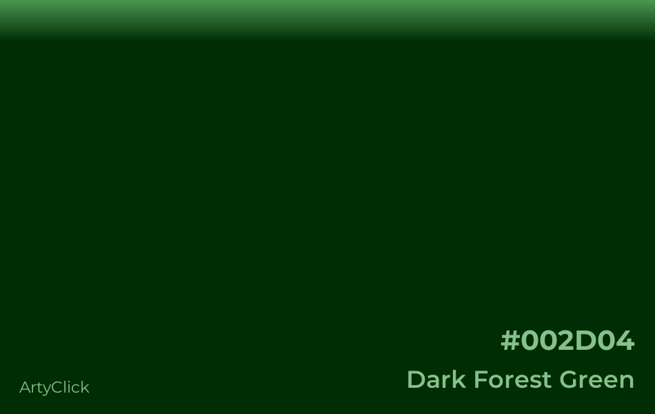 Dark Forest Green #002D04