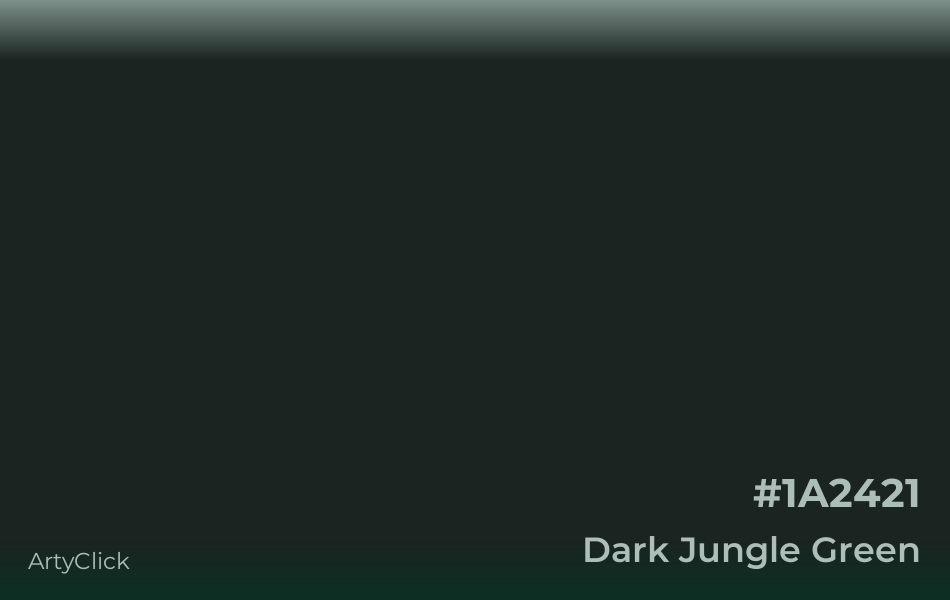 Dark Jungle Green #1A2421