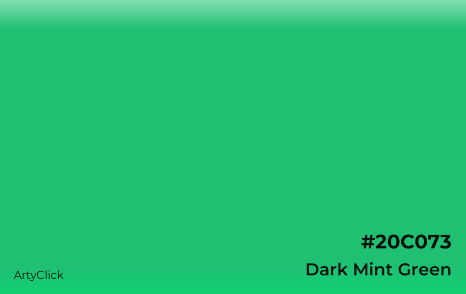 Dark Mint Green #20C073