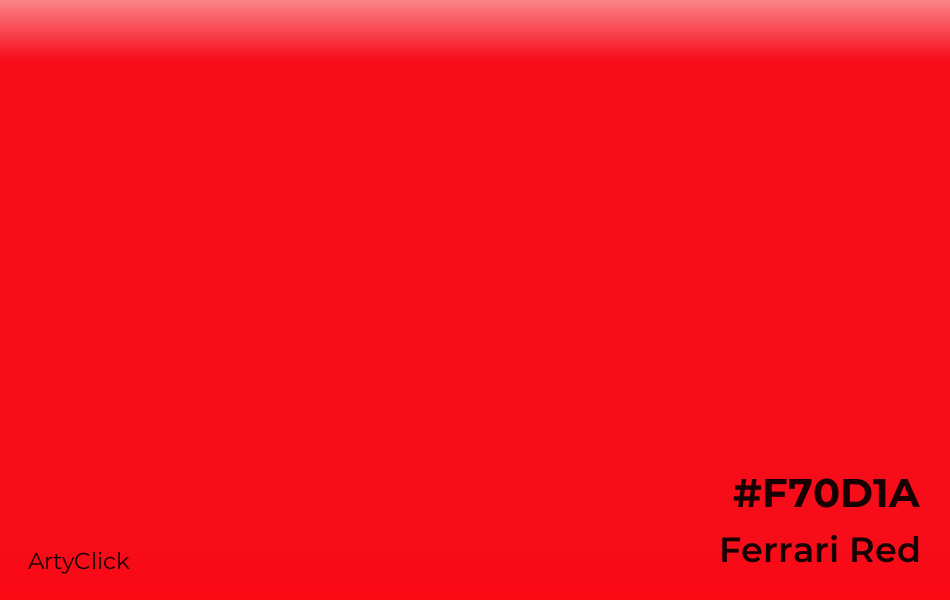 Ferrari Red #F70D1A