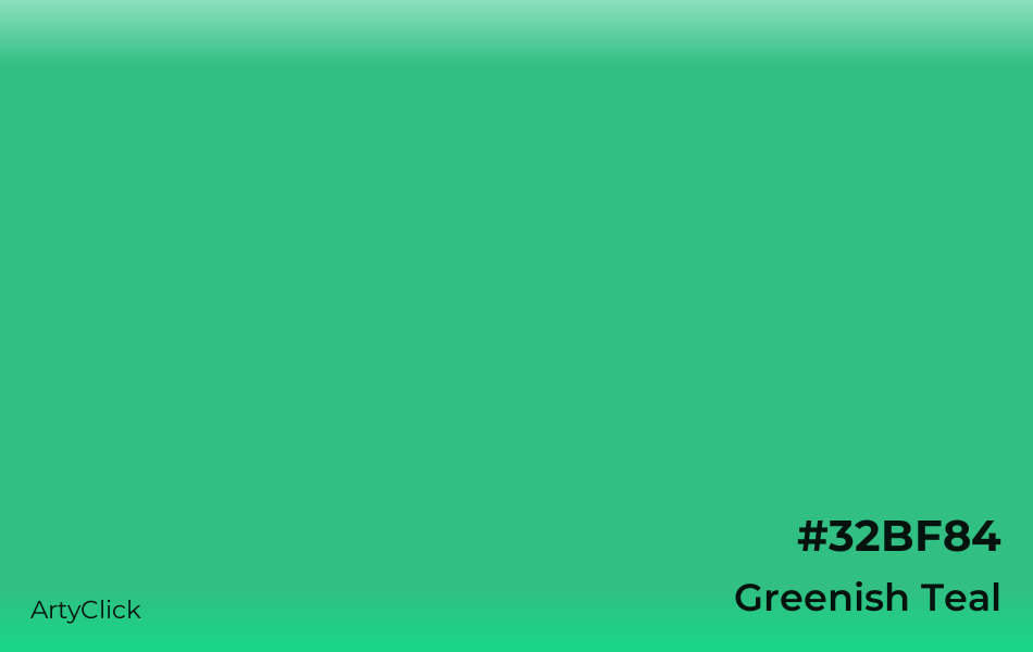 Greenish Teal #32BF84