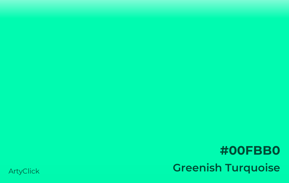 Greenish Turquoise #00FBB0