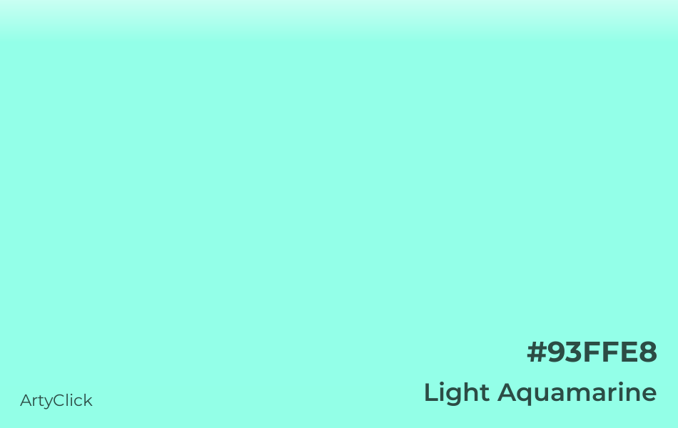 Light Aquamarine #93FFE8