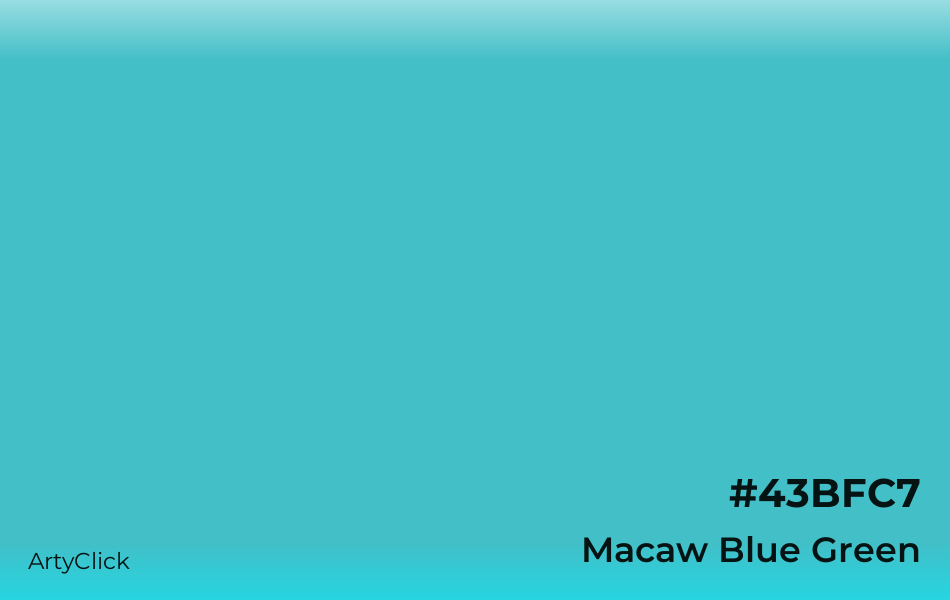 Macaw Blue Green #43BFC7