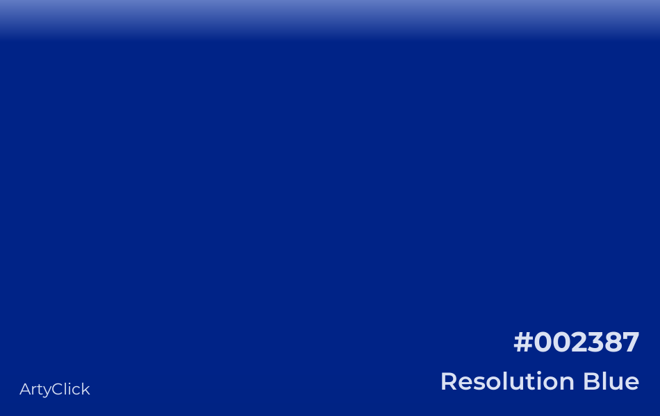 Resolution Blue #002387
