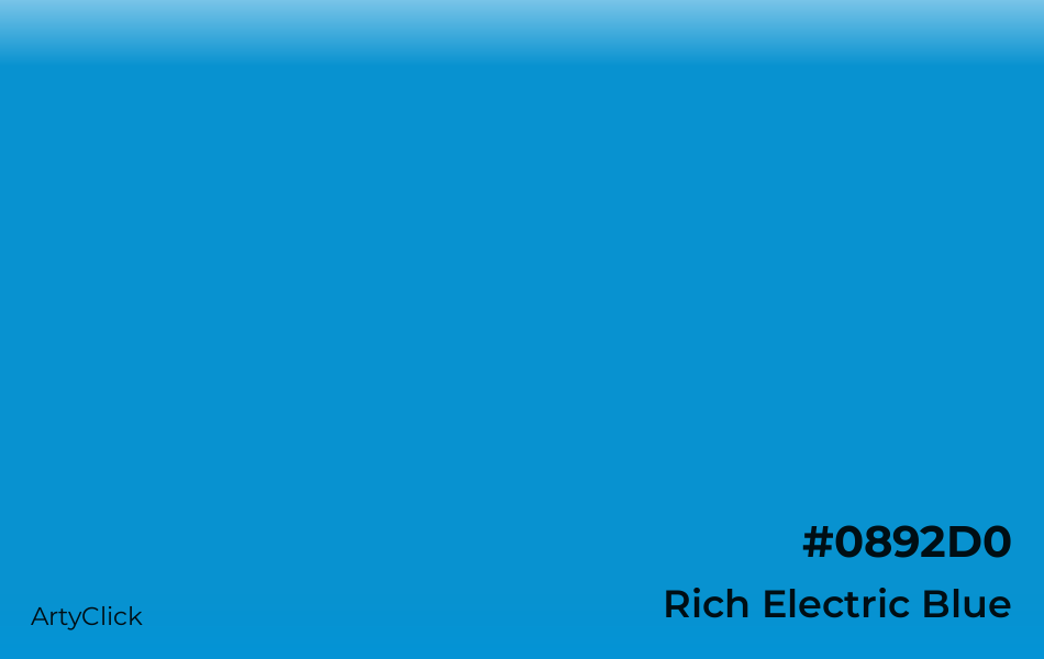 Rich Electric Blue #0892D0