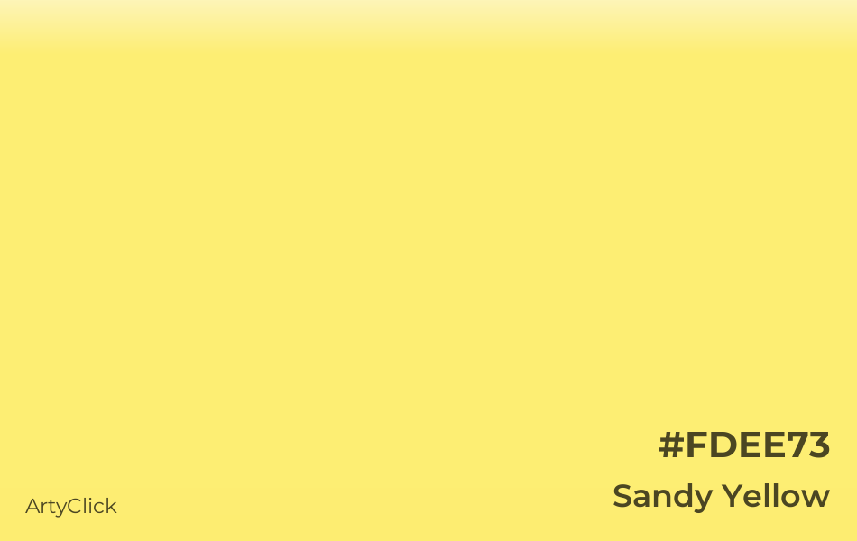 Sandy Yellow #FDEE73