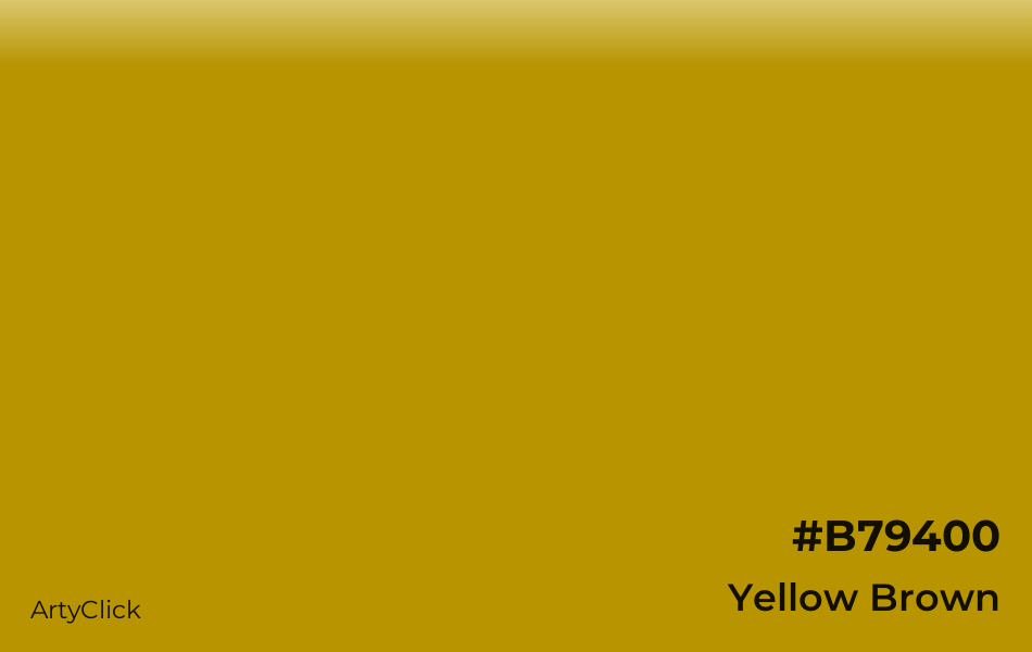 Yellow Brown #B79400